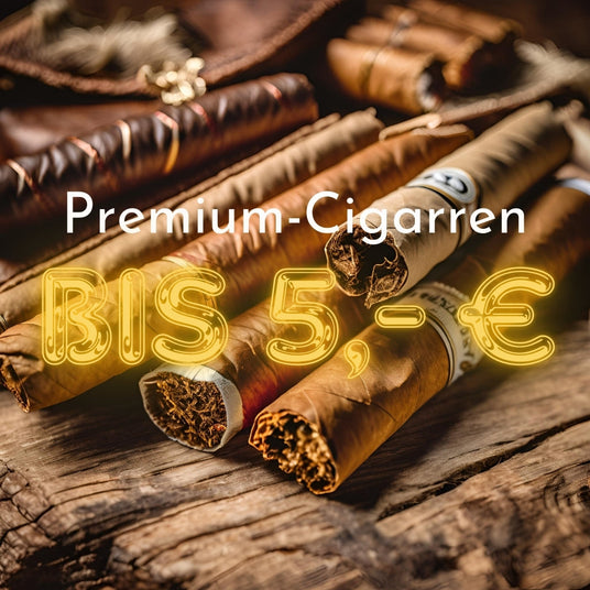 Cigar unter 5 €, Zigarren mit Banderole.