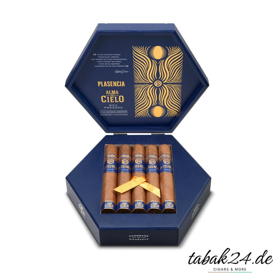 Geöffnete Plasencia Alma del Cielo Amanecer Hexágono Zigarrenkiste
