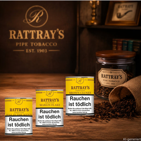 KI-generiertes Kategoriebild: Rattray's Pfeifentabak. KI Generiert.