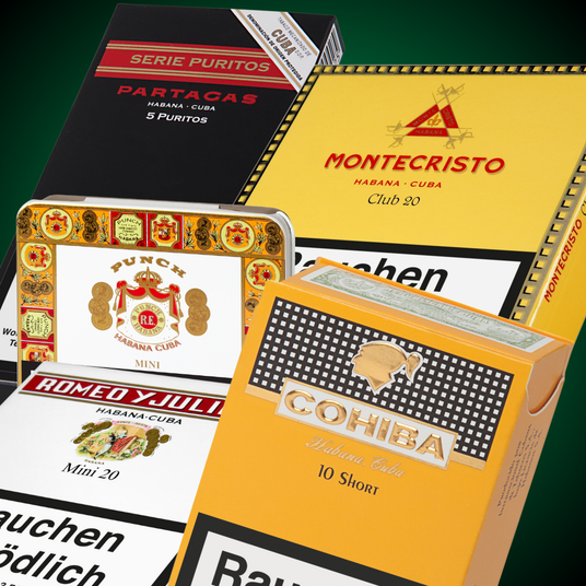 Kubanische Cigarillos, Partagas, Montecristo, Cohiba, Punch, Romeo und Julieta