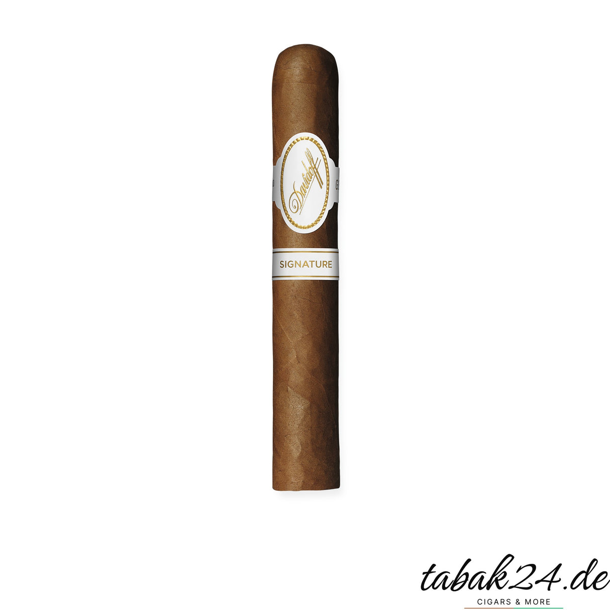 Davidoff Signature 6000 Einzelzigarre im Robusto-Format auf weißem Hintergrund