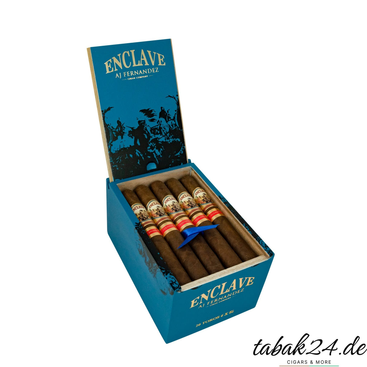 aj-fernandez-enclave-toro-kiste-offen.jpg: Geöffnete Kiste AJ Fernandez Enclave Toro Zigarren in Box-Pressed-Form