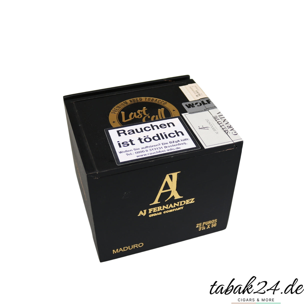 AJ Fernandez Maduro Chiquitas Kiste mit 25 Zigarren in schwarzer Box