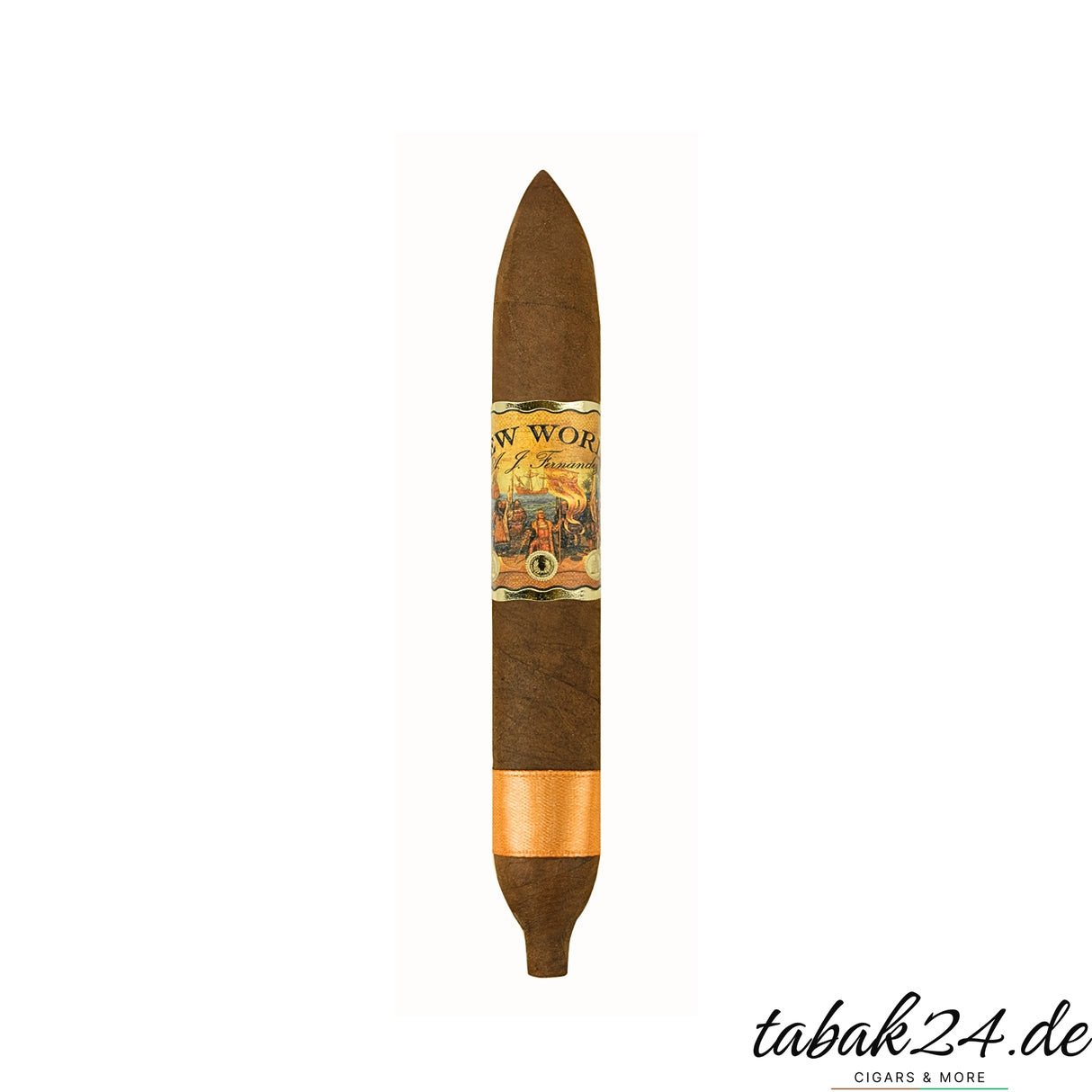 AJ Fernandez New World Dorado Figurado Zigarre mit goldfarbenem Fußband