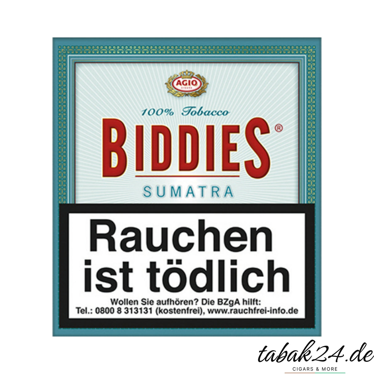 Biddies Sumatra Cigarillo mit Sumatra Deckblatt und mildem Geschmack