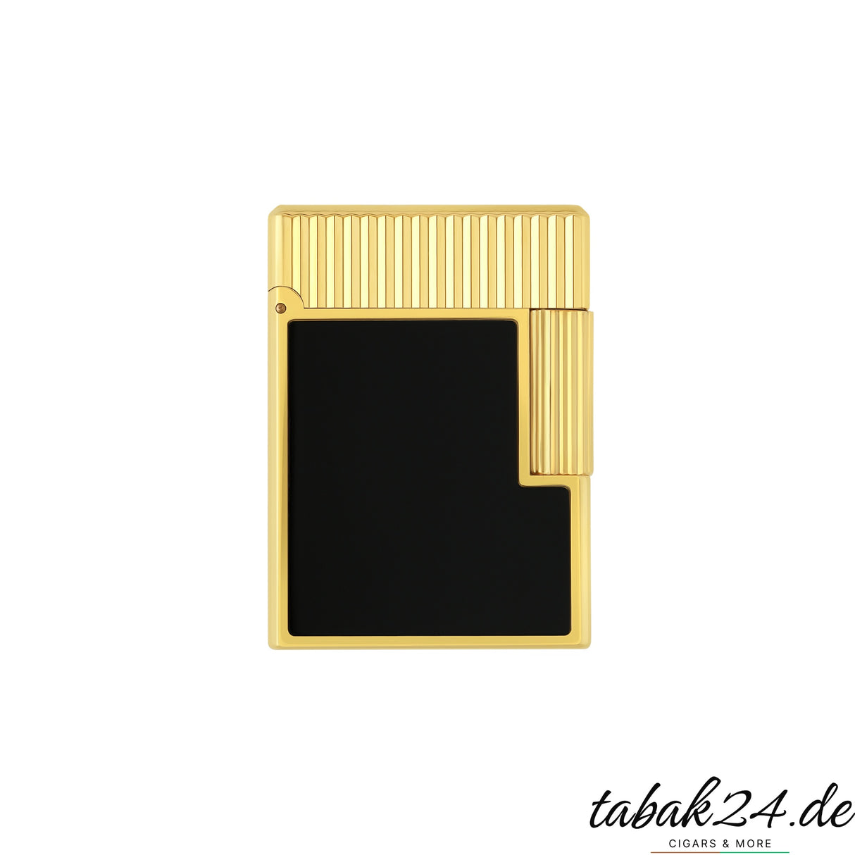 S.T. Dupont Ligne 1 Feuerzeug C14120 Vertical Line Noir Laque Gold – Hauptansicht