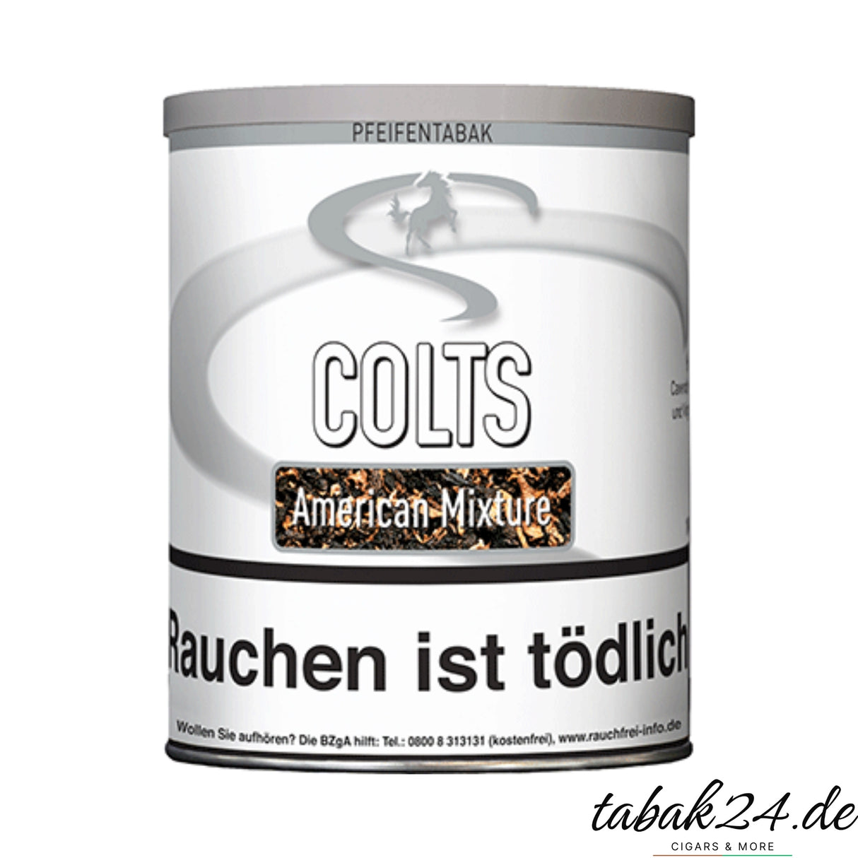 Colts American Mixture Pfeifentabak in großer 180g Dose mit Cowboy-Silhouette