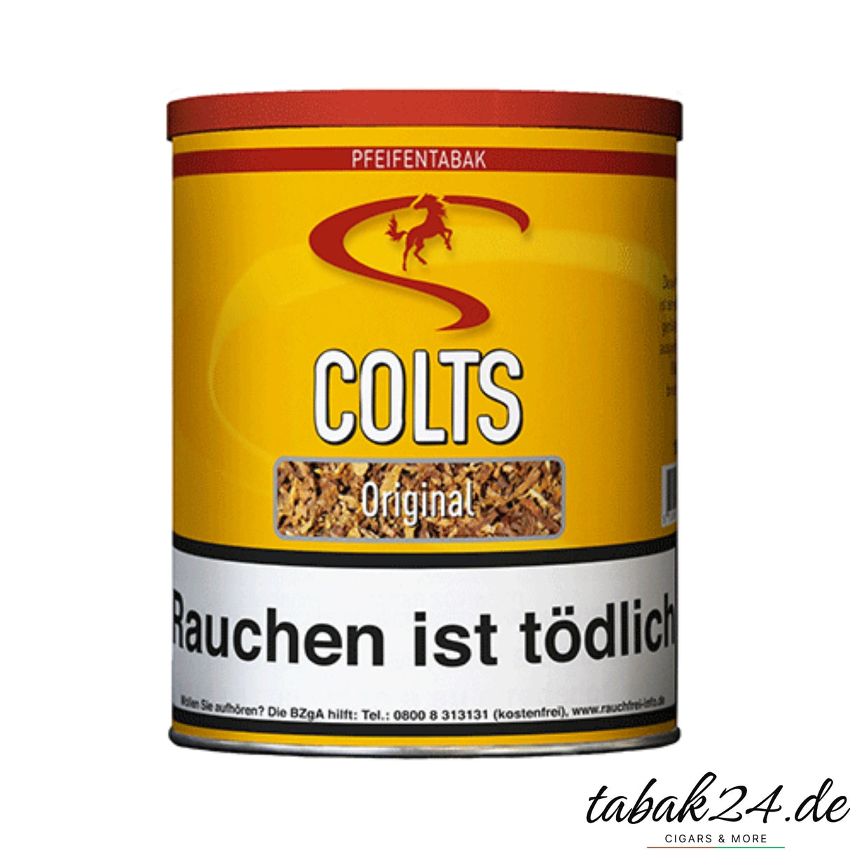 Colts Original Pfeifentabak in großer gelber 180g Dose mit Tabakfenster