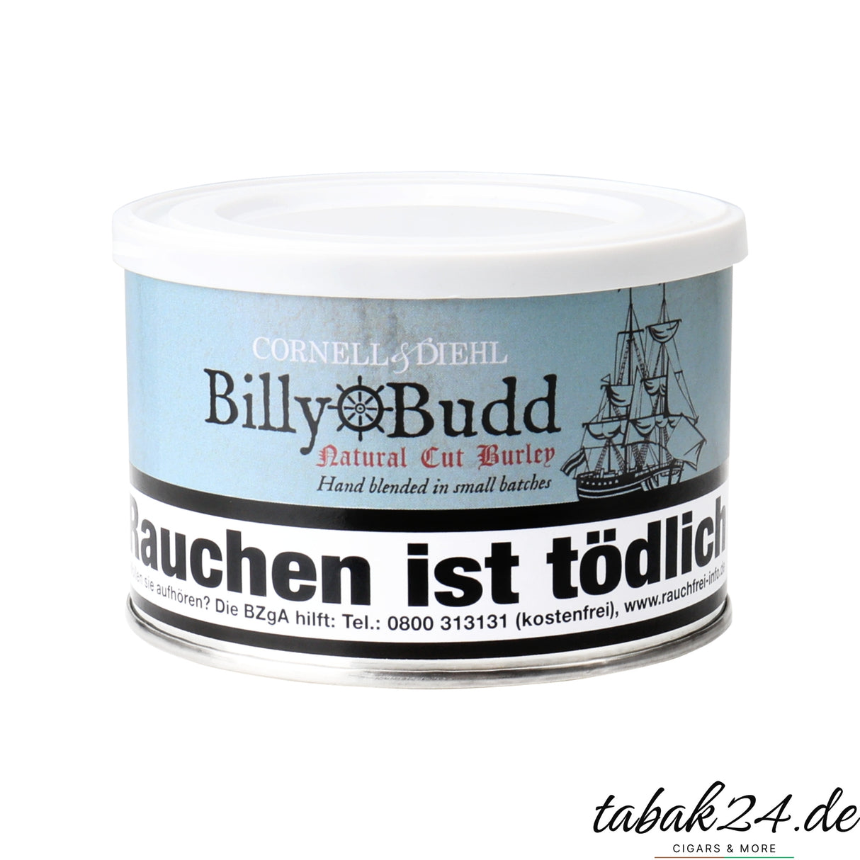 Cornell & Diehl Billy Budd – kräftiger Latakia-Blend mit Zigarrenblatt in 57g-Dose
