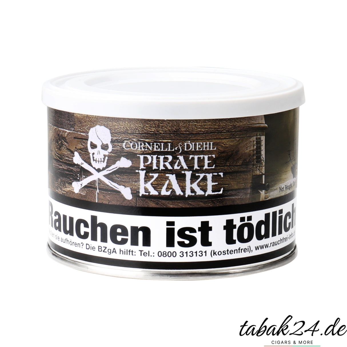 Cornell & Diehl Pirate Kake – englischer Latakia-Blend mit über 75 % Latakia in 57g-Dose aus der Sea Scoundrels-Serie