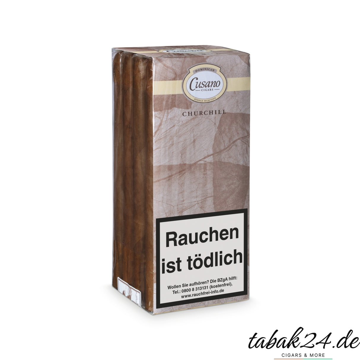 Cusano Churchill Zigarre im Cellophan-Bundle mit mildem dominikanischen Blend