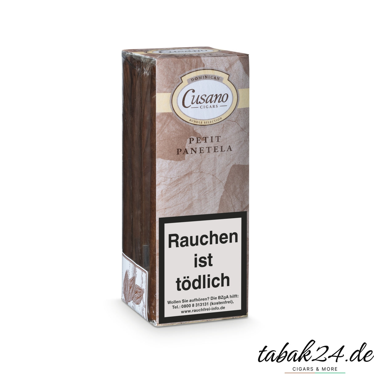 Cusano Petit Panetela Zigarrenbündel im schlanken Format, braune Verpackung