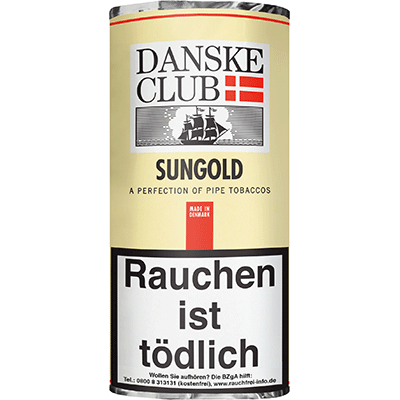 50 gramm Packung Danske Club Sungold auf weißem Hintergrund