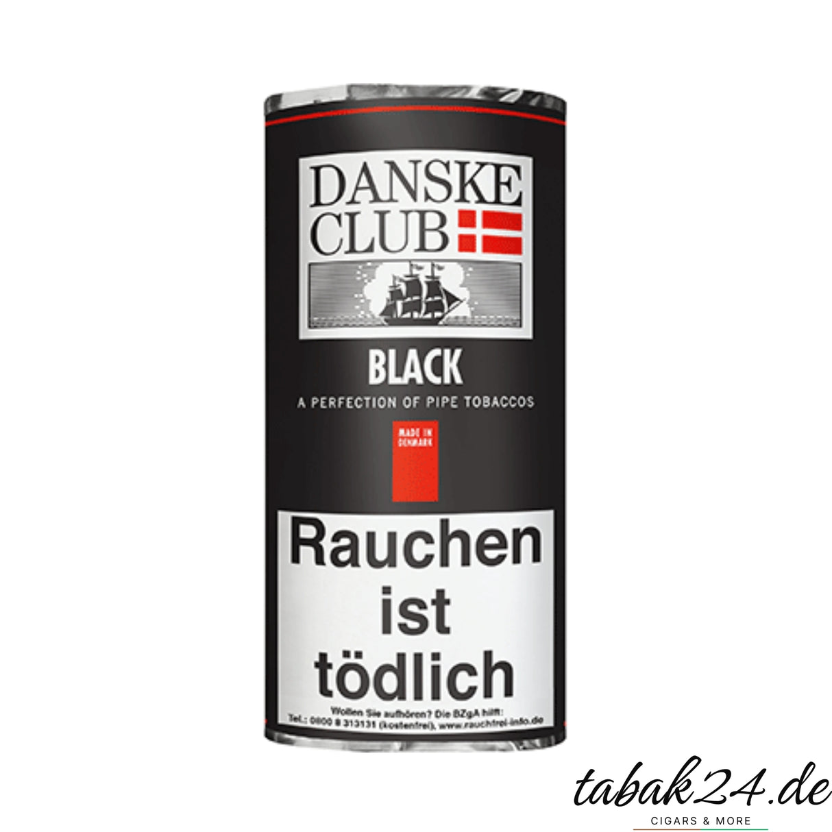 Danske Club Black Pfeifentabak 50g mit süßem Vanille-Aroma aus Dänemark