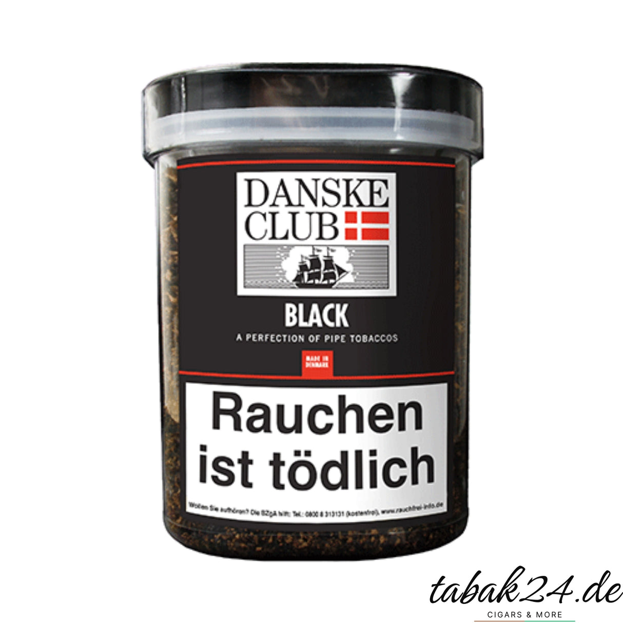Danske Club Black 500g Pfeifentabak im wiederverschließbaren Glas