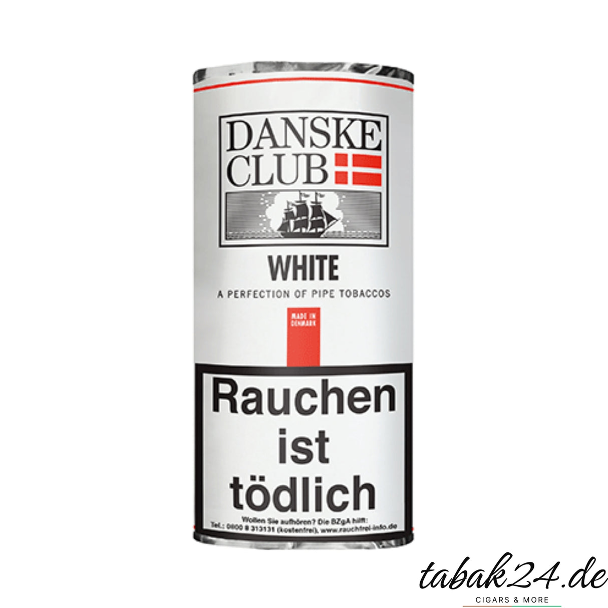 Danske Club White 50g Pfeifentabak im Pouch mit mildem Aroma