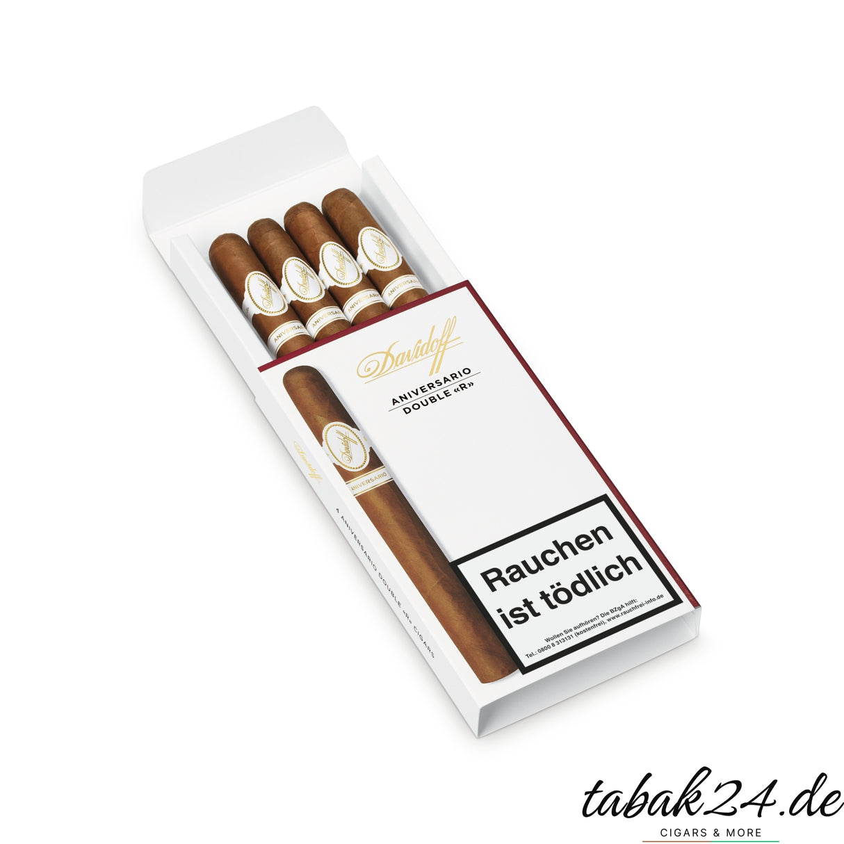 Geöffnete 4er-Packung Davidoff Aniversario Double R Zigarren