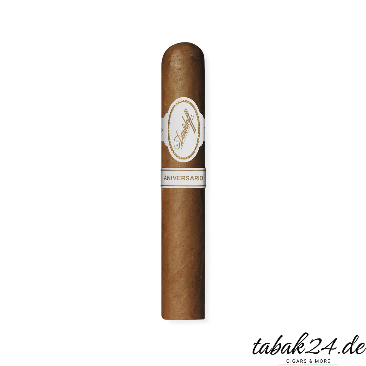Davidoff Aniversario Special R Robusto freigestellt, klassisch gerollt mit weiß-goldener Banderole