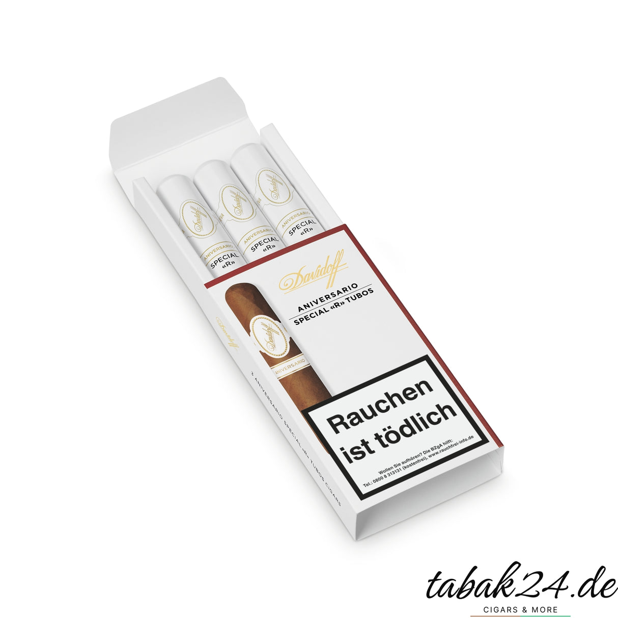 Geöffnete 3er-Packung Davidoff Aniversario Special R Tubos