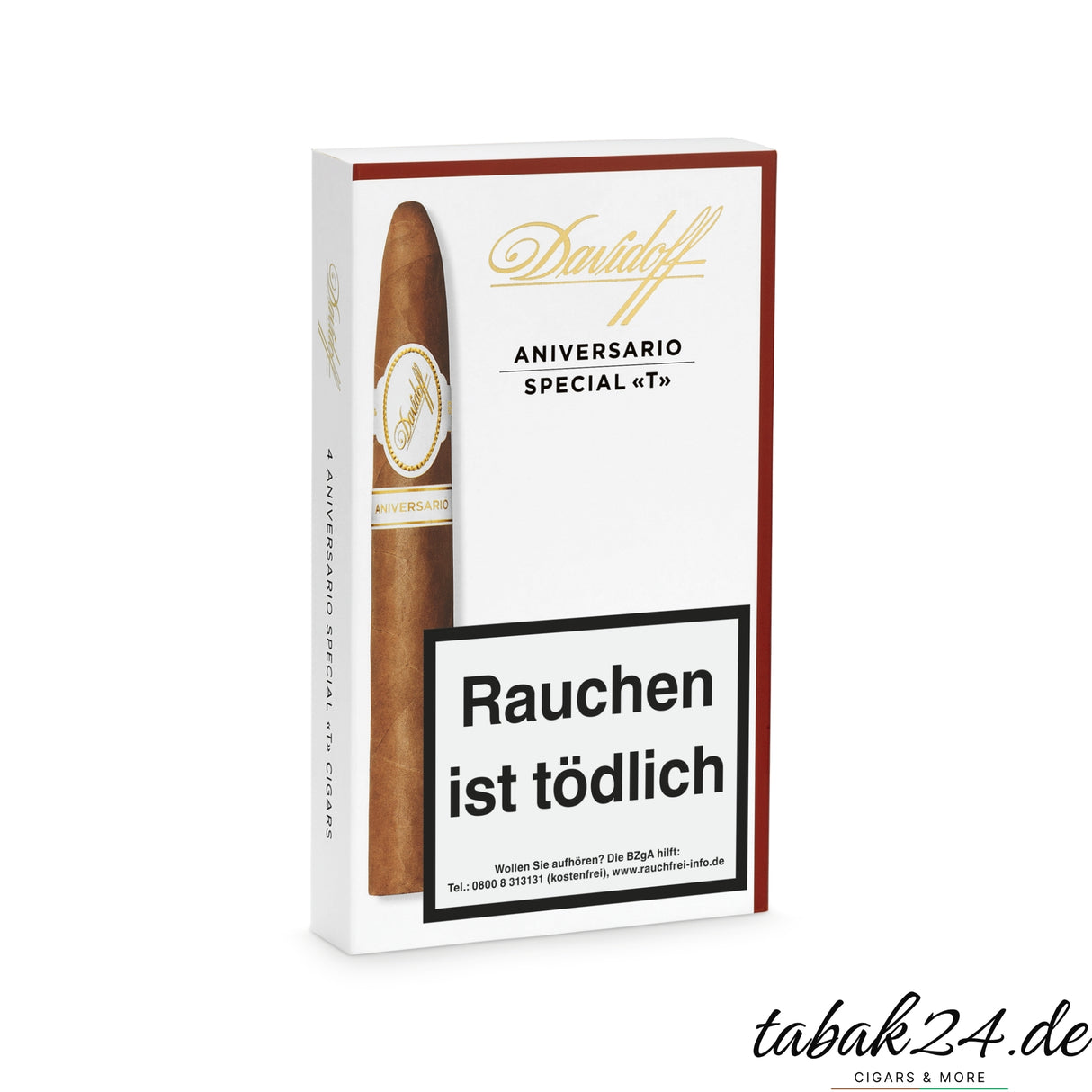 Geschlossene Davidoff Aniversario Special T 4er-Packung mit Logo