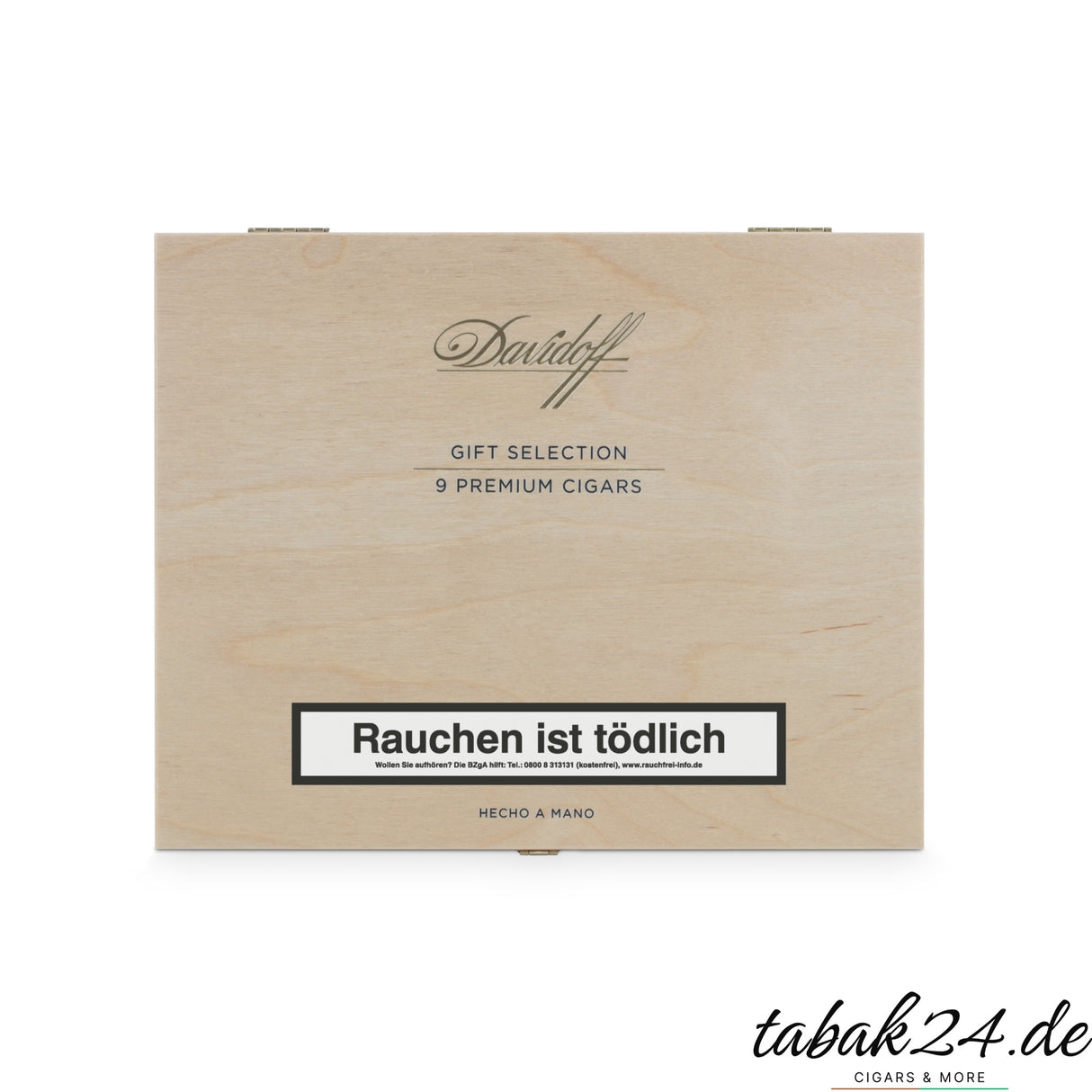 Davidoff Geschenkset mit 9 Premium-Zigarren in Holzkiste, Vorderseite