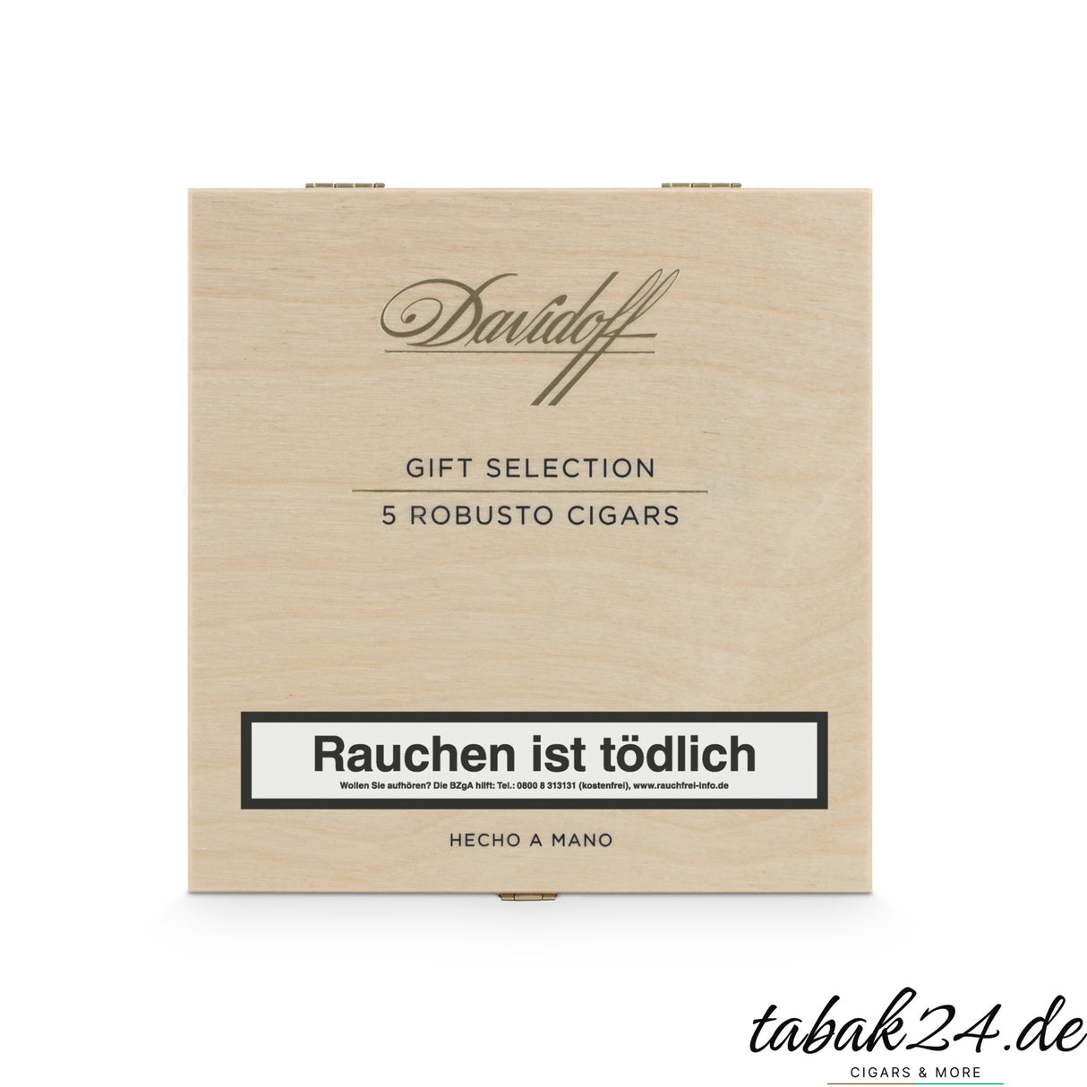 Frontalansicht der Davidoff Gift Selection Holzkiste
