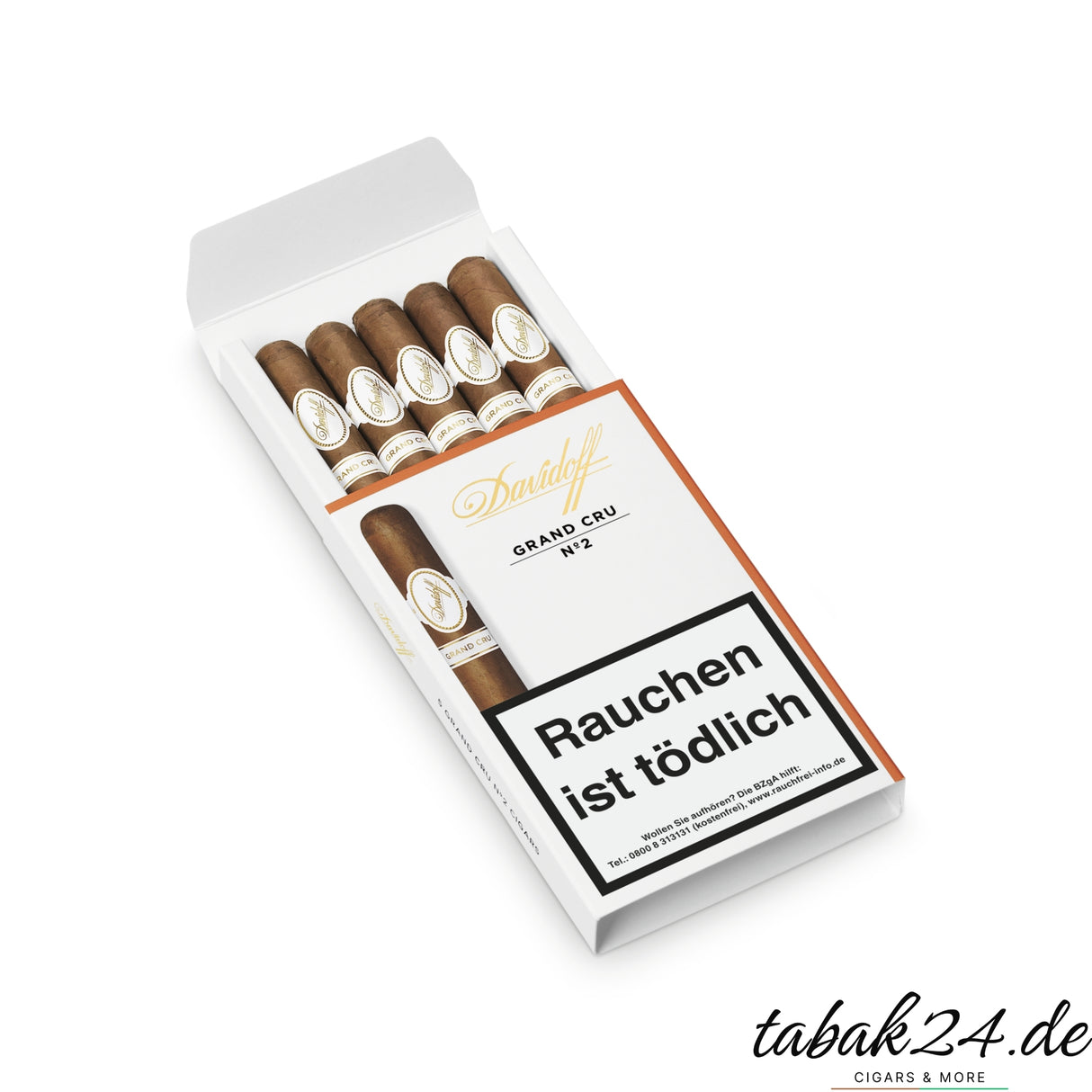 Davidoff Grand Cru No. 2 in geöffneter 5er-Packung