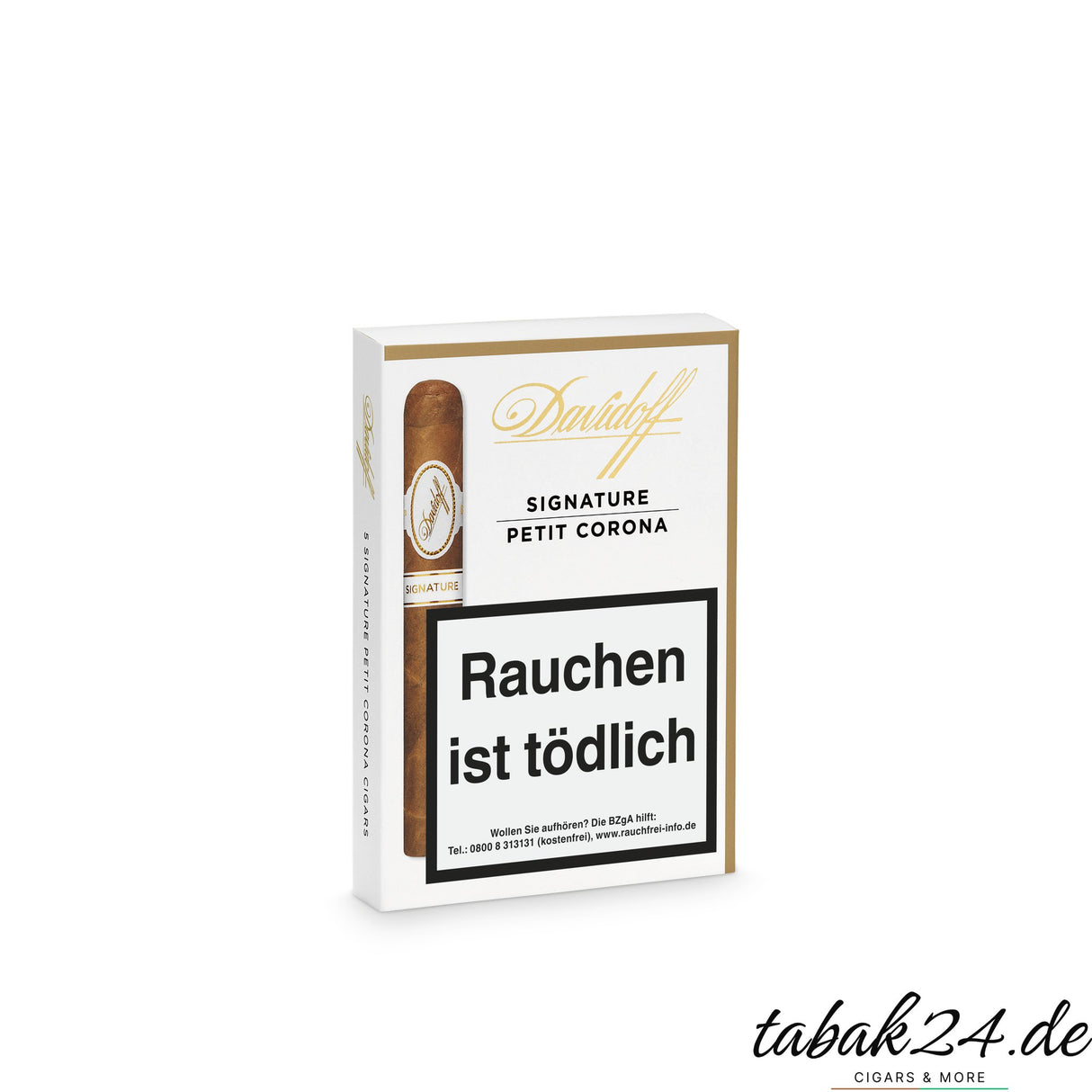 5er Pack Davidoff Signature Petit Corona Zigarren mit Warnhinweis