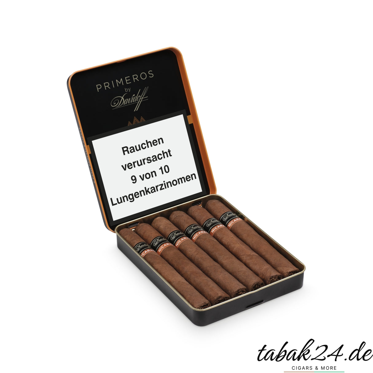 Geöffnete 6er-Dose Primeros Nicaragua Zigarren