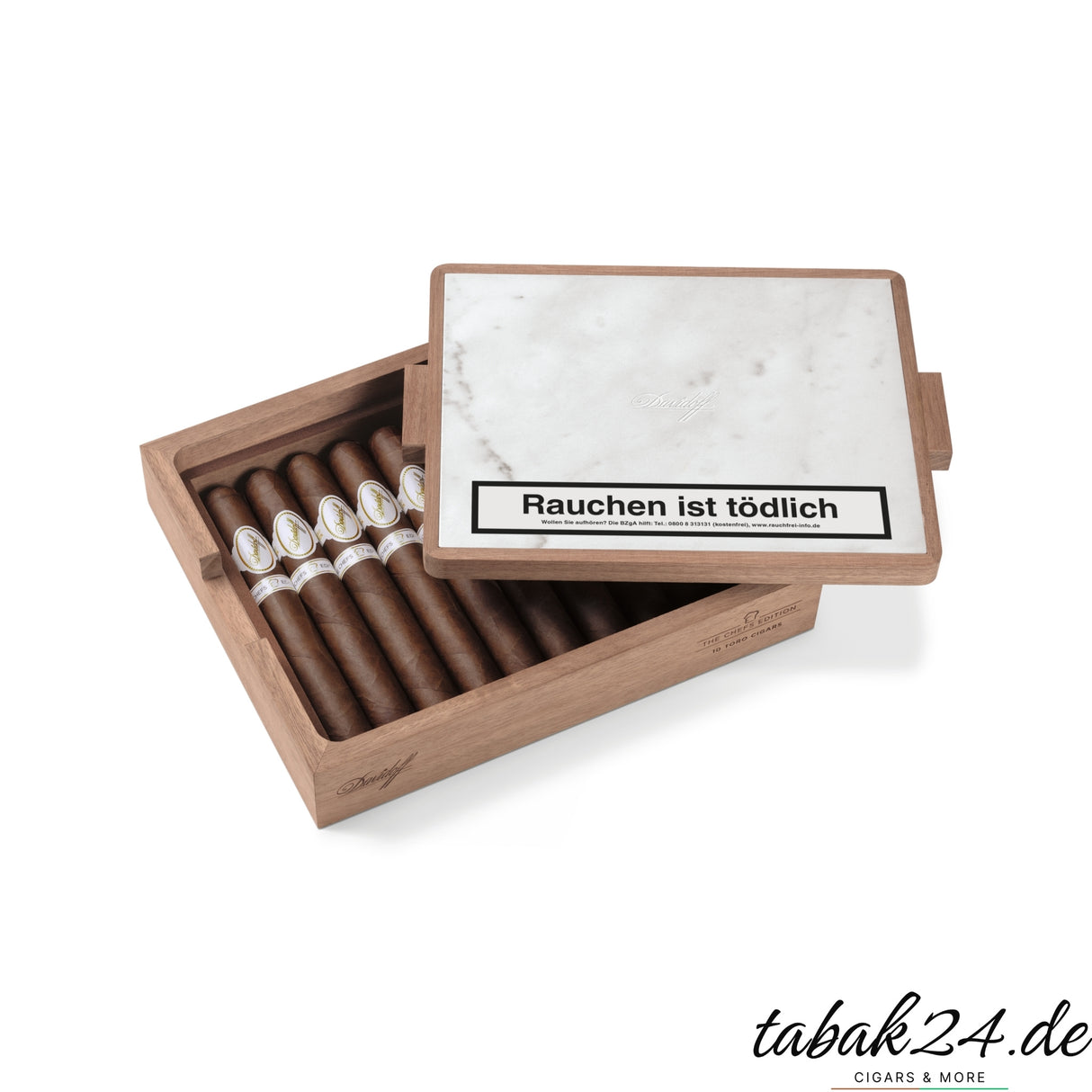 Davidoff Chefs Edition 2025 Toro Kiste mit zehn limitierten Zigarren und Marmordeckel