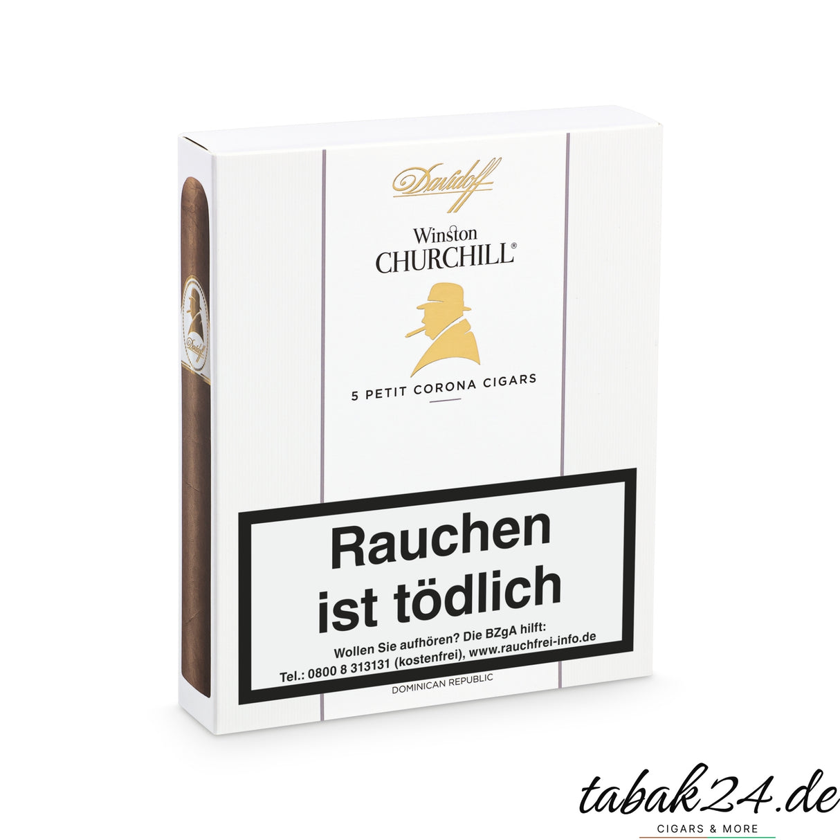 5er Etui Davidoff Winston Churchill Petit Corona geschlossen