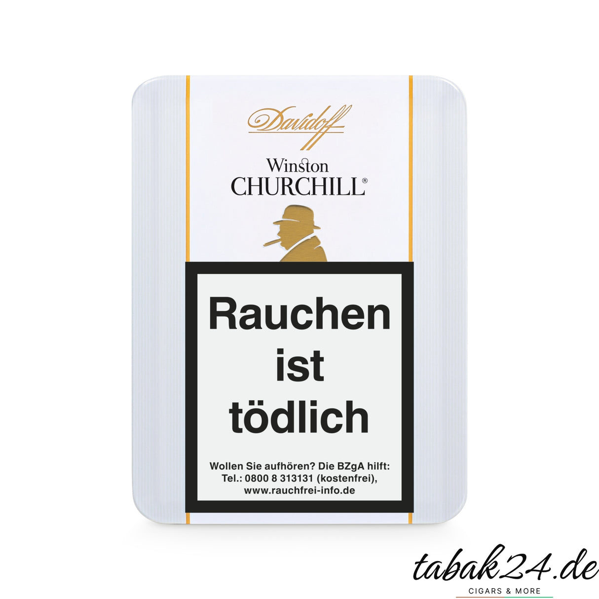 Frontansicht der eleganten Winston Churchill Dose