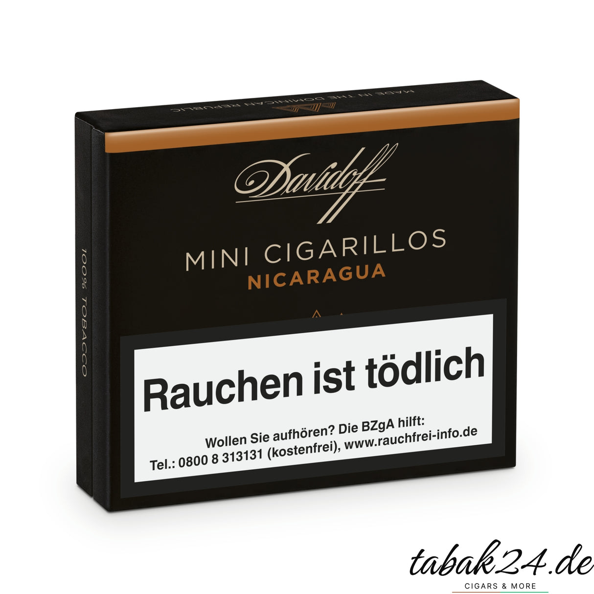Packung Davidoff Mini Cigarillos Nicaragua mit Warnhinweis