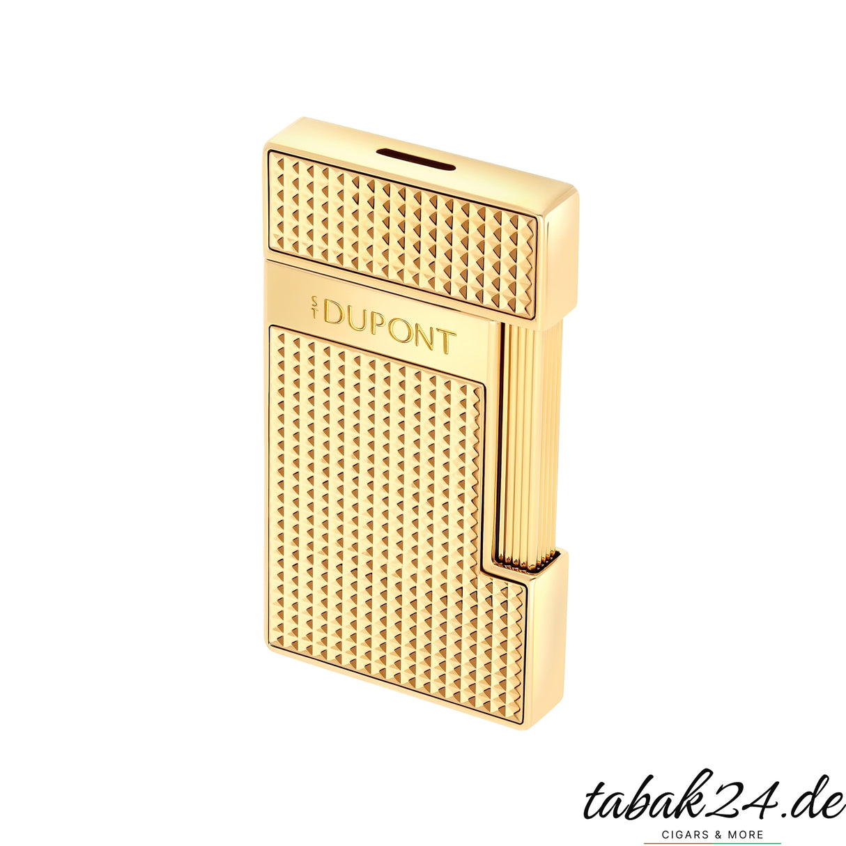 S.T. Dupont Slimmy Diamond Head Feuerzeug Gold Seitenansicht