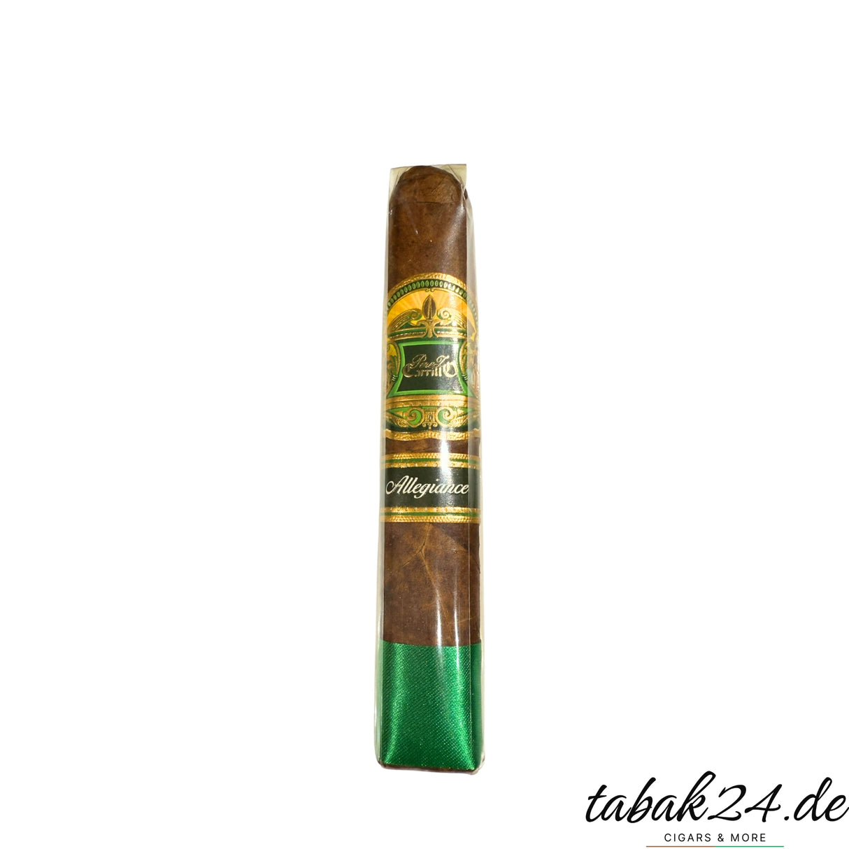 Allegiance Sidekick Robusto Zigarre von E.P. Carrillo mit grün-goldenem Ring