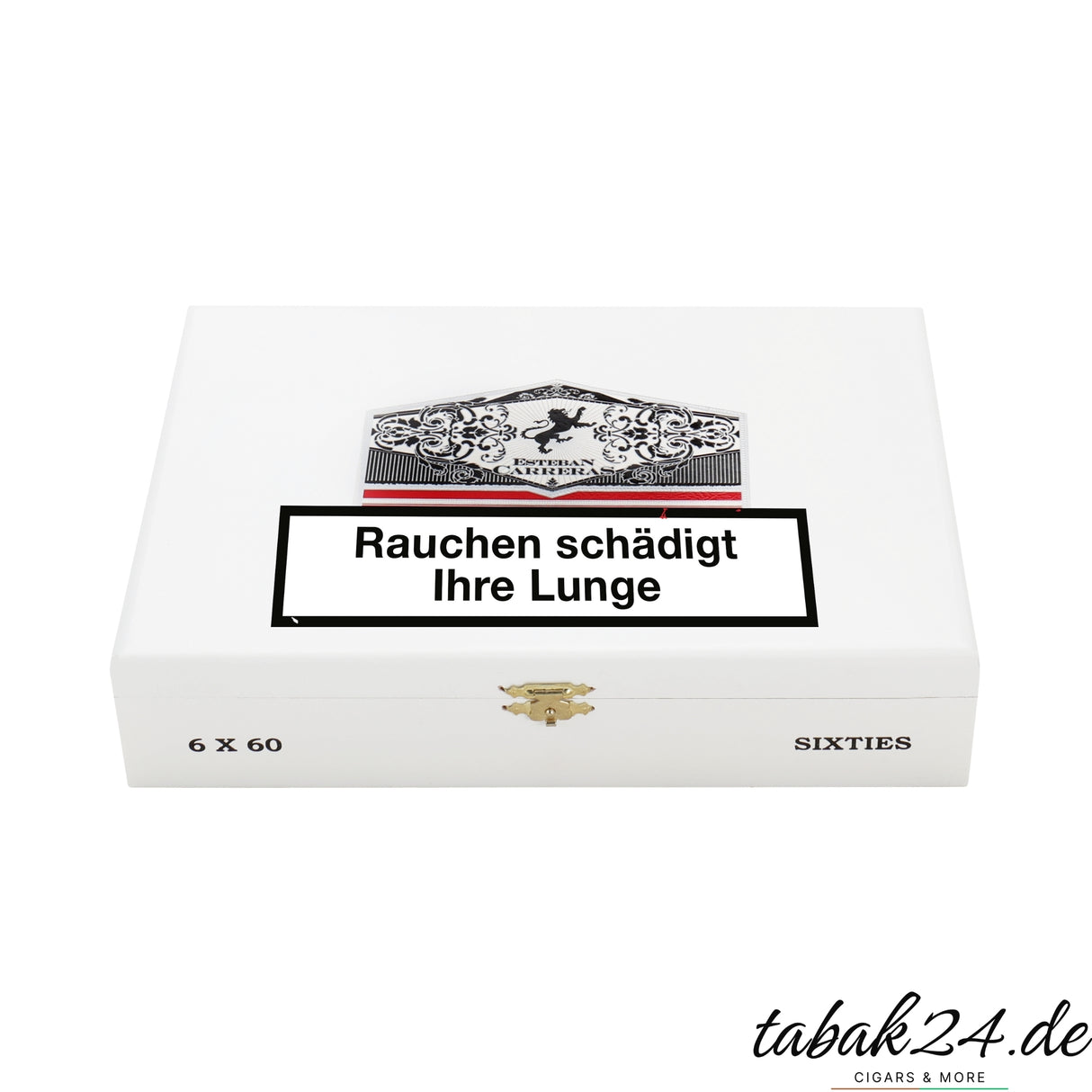 Esteban Carreras Connecticut White Label Sixty Zigarrenkiste im weißen Design mit 6x60 Format