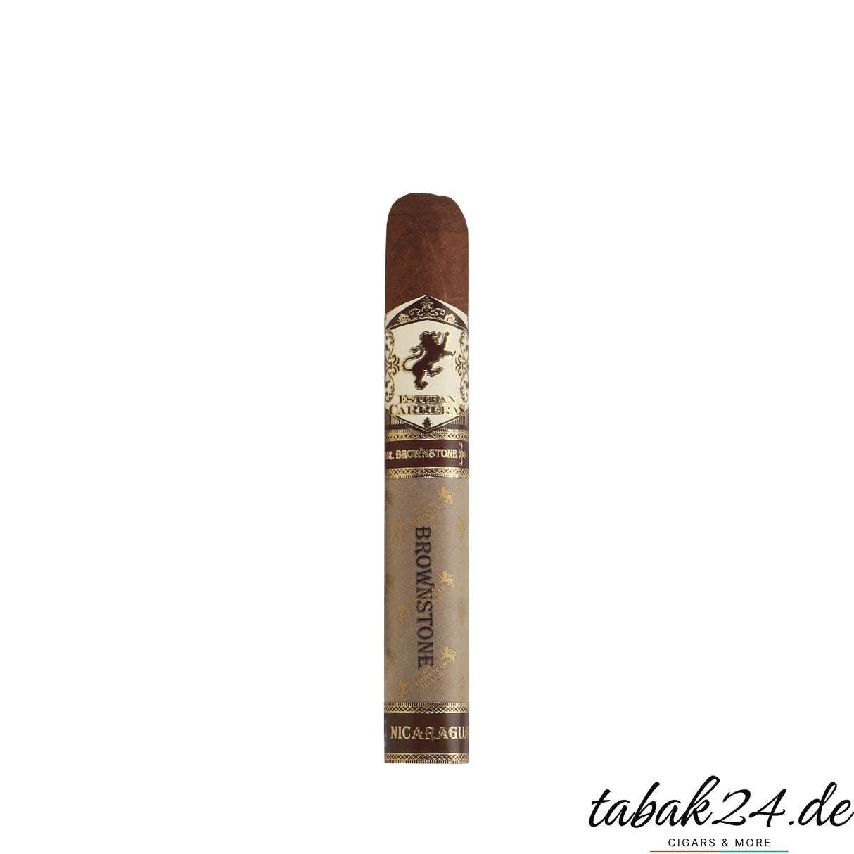 Esteban Carreras Mr. Brownstone Sesenta Zigarre mit goldener Papierbanderole und dunklem Deckblatt