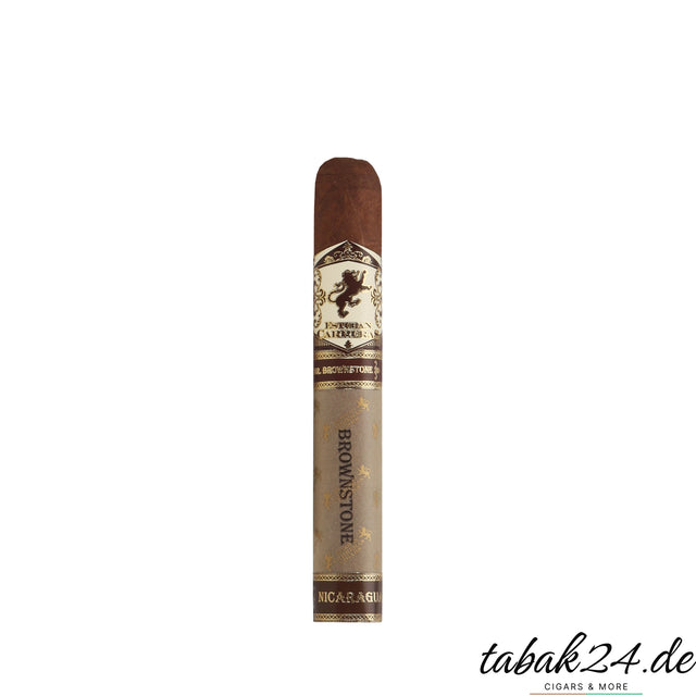 Esteban Carreras Mr. Brownstone Sesenta Zigarre mit goldener Papierbanderole und dunklem Deckblatt