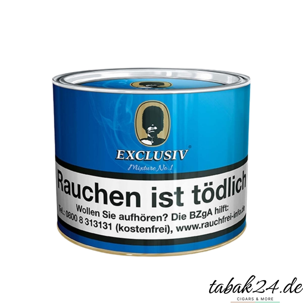 Exclusiv Mixture No.1 Pfeifentabak 100g-Dose mit Warnhinweis vorne