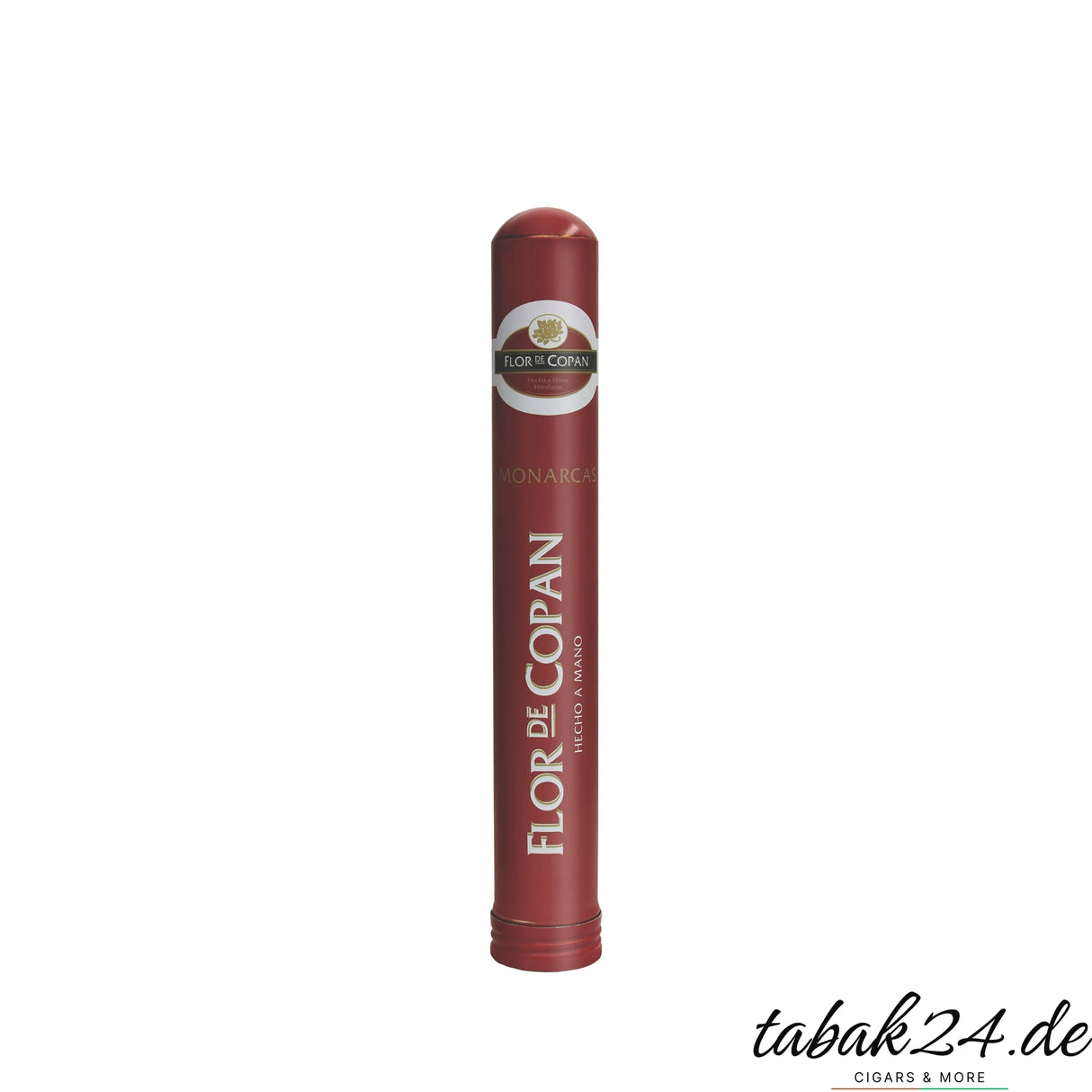 Flor de Copan Monarcas Zigarre im roten Aluminiumtubo mit Logo