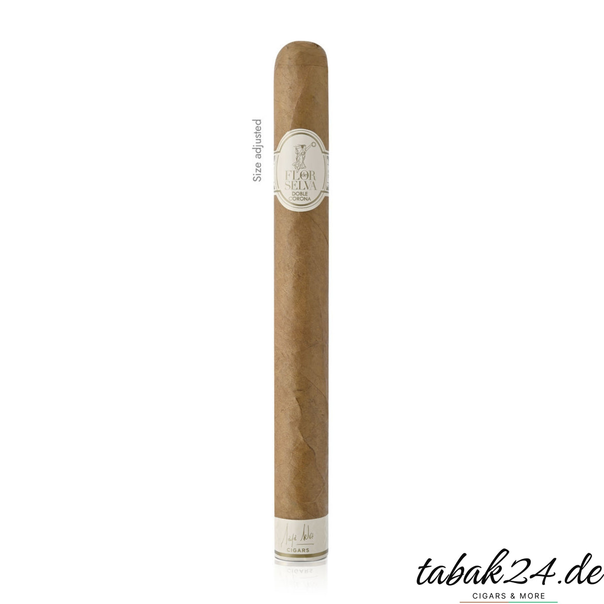 Flor de Selva Double Corona Zigarre mit hellem Deckblatt, freigestellt