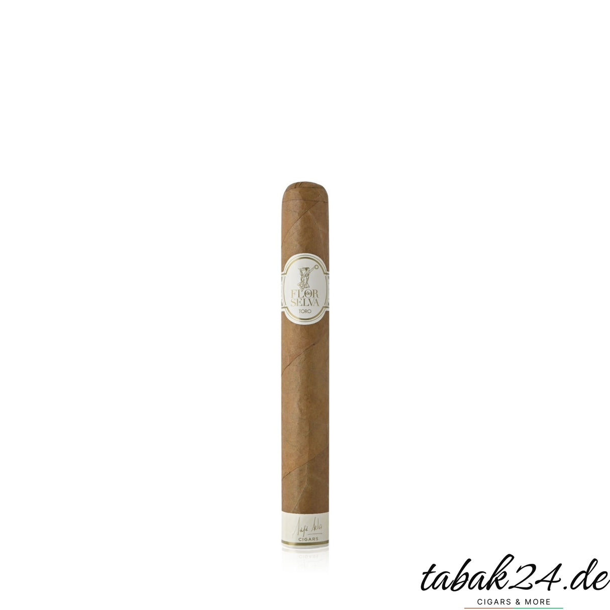 Flor de Selva Toro Zigarre mit hellem Deckblatt im Einzelbild
