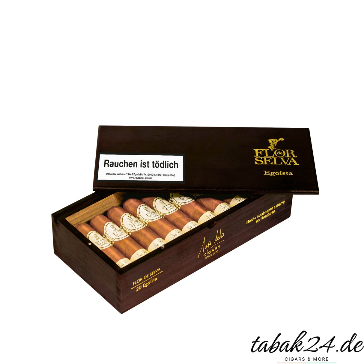 Flor de Selva Egoista Kiste mit zwanzig Short Robusto Zigarren