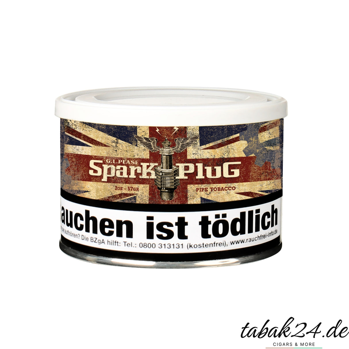 G. L. Pease Spark Plug – Full English Plug mit Latakia in 57g-Dose