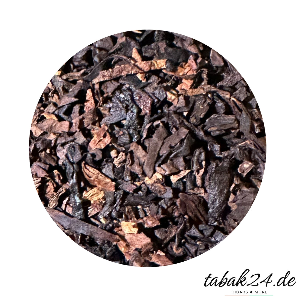 Dunkler Latakia-Mixture-Tabak von HU Tobacco in Nahaufnahme