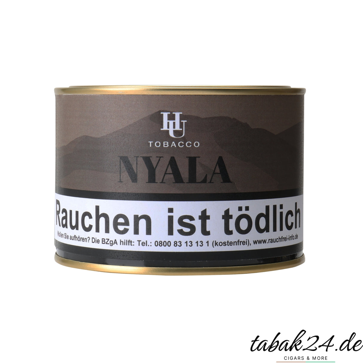 HU Tobacco Nyala Pfeifentabak-Dose mit braunem Etikett
