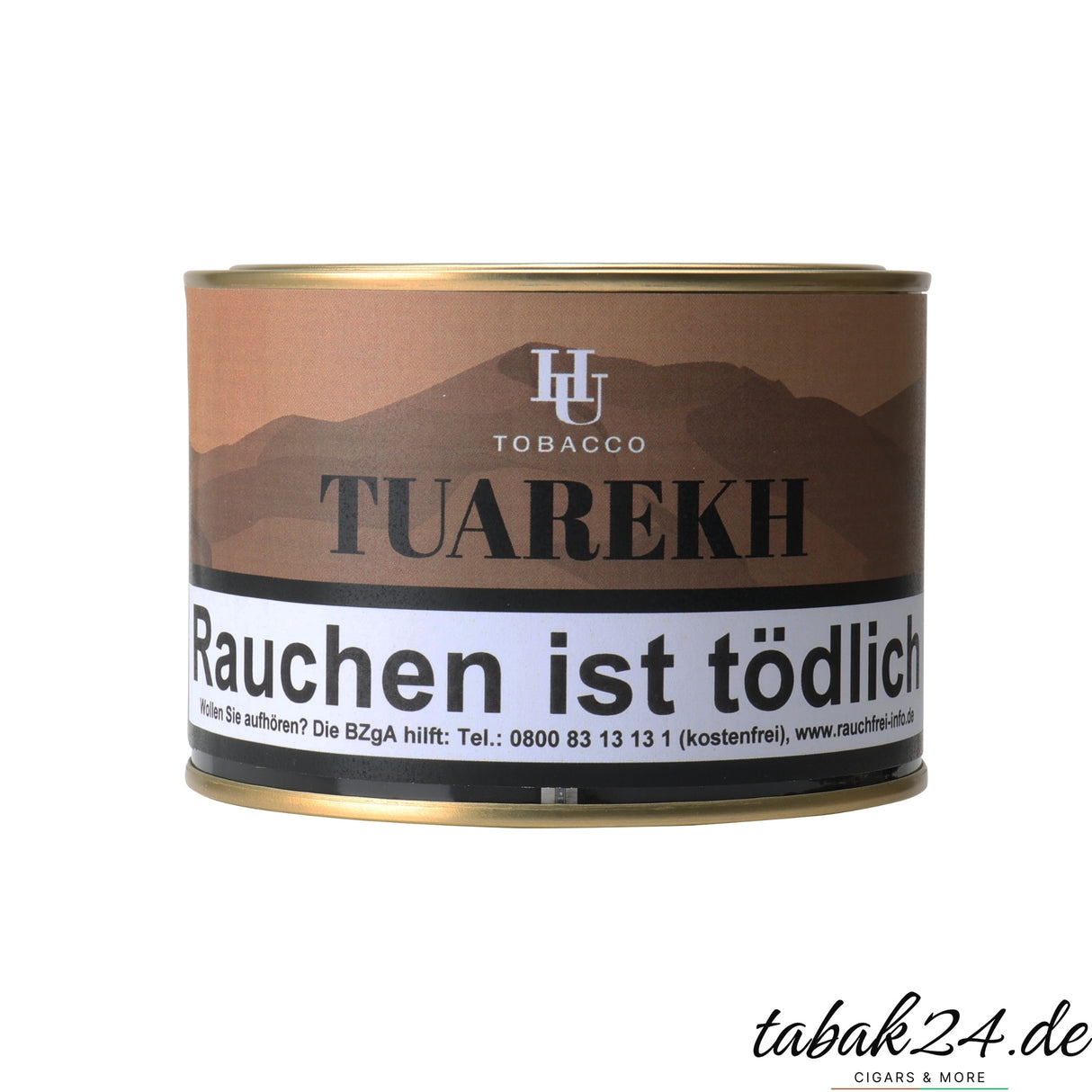 HU Tobacco Tuarekh Pfeifentabak-Dose mit braunem Etikett
