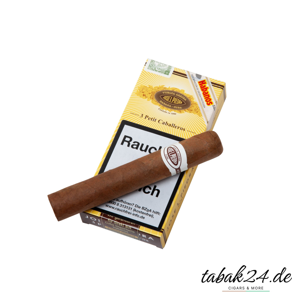 Jose L. Piedra Petit Caballeros Etui mit drei Zigarren