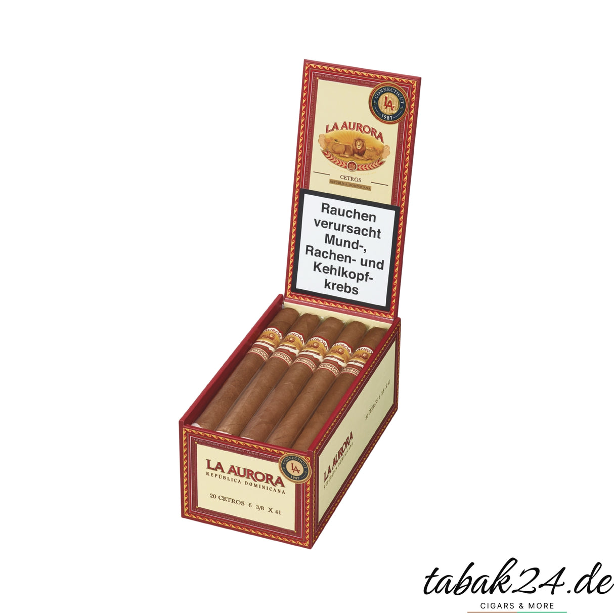 La Aurora Cetros Einzelzigarre – mildes Format mit Connecticut Shade