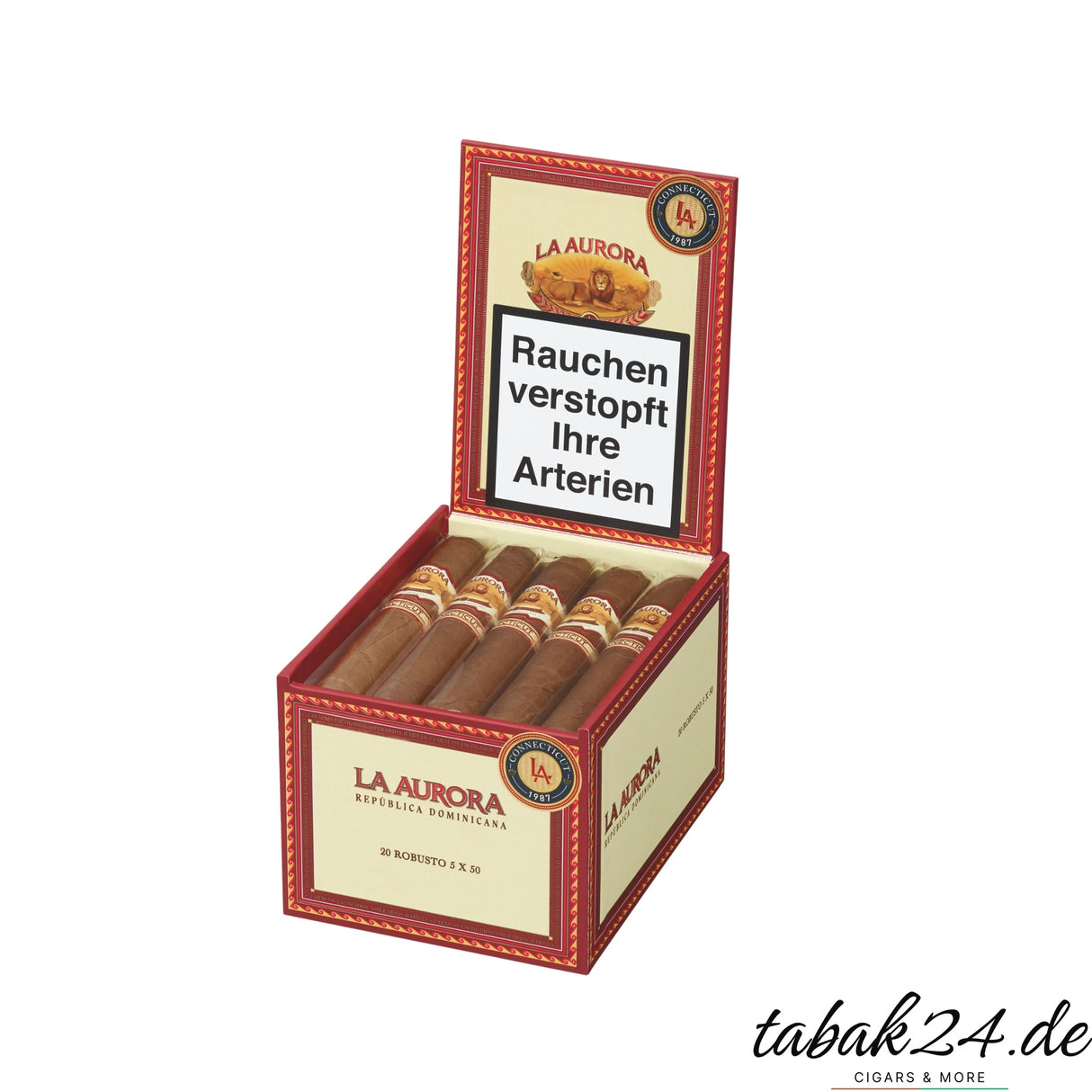La Aurora Connecticut Robusto – mildes Format für Einsteiger und Genießer